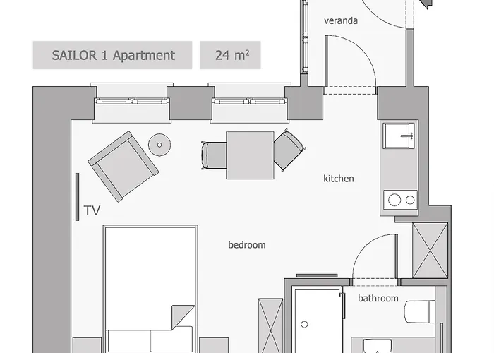 Sanhaus - Sailor - Dla Par 2 Minuty Od Plaży Apartament *